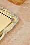 Square Series Metal Presentation Promise Engagement Tray, Gold Tray Silver Accessory - 3