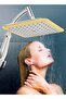 Square Top Rainfall Shower Head Silver/Yellow - 2