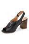 2108518 Genuine Leather Heeled Women's Sandals - 3