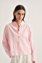 Women's Organic Cotton Oversize Short Shirt Pink - 4