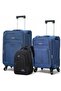 Soft Material 20 Inch(7-10kg) & 24 Inch(20-25kg) Luggage - Stylish Backpack Combo Blue