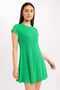 Lupinn Fashion Women's Green Short Sleeve Mini Summer Dress Casual Fit Daily Stylish Model - 3