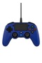 وحدة تحكم سلكية Blue Lightning Compact لجهاز PS4 - مقبض مريح مع مقبس سماعة رأس وكابل بطول 3 أمتار