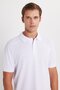 Men's 5-Pack Grey-Navy-White-Brown-Stone Regular Fit Cotton Plain Pique Polo Neck T-Shirt - 4