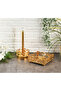 Luxury Metal Square Napkin Holder and Towel Holder Colorful Mirror Set