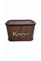 Minimalist Walnut Mdf Wooden Piggy Bank with Decorative Cover - 3