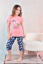 Girl's 100% Natural Cotton Short Sleeve Capri Quality Pajama Set - 5