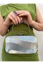 Women's Snake Platinum Leather Evening Dress Clutch Portfolio Bag