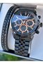 Brand Rose Black Color Waterproof Men's Wristwatch - With Bracelet Gift - 5