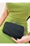 Women's Black Palsim Evening Dress Clutch Portfolio Bag - 3