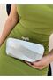 Women's Silver Snake Leather Evening Dress Clutch Portfolio Bag - 2