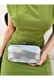 Women's Snake Platinum Leather Evening Dress Clutch Portfolio Bag - 5