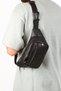 Unisex Cross Strap Black Waist and Shoulder Bag