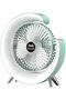 Portable Rechargeable Mini Desk Fan with Colorful LED Light, 3 Speed Modes, USB Charging, and 4 Hour - 2
