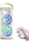 Double-Headed Spray Air Conditioner Fan, 3-Speed USB Rechargeable Portable Air Cooler with 20