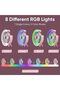 Portable Rechargeable Mini Desk Fan with Colorful LED Light, 3 Speed Modes, USB Charging, and 4 Hour - 5