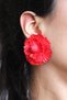 Polymer Clay Red Rose Earrings, Engagement Accessory, Bridal Accessory, Henna Night Earrings, Red Flower Earrings - 6