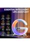 Wireless Charging Night Light with Bluetooth Speaker, Smart 6-in-1 Table Lamp with Alarm Cloc - 4