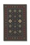 Mosso Dark Grey Themed Traditional Motifs Patterned Woven Base Vintage Decorative Carpet Mosso174Grey
