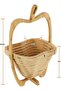 Collapsible Bamboo Fruit Basket – Apple Shape Wooden Tray & Snack Box - 3