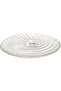 Decorative Glass Plate with Swirl Pattern, 16cm, Gold Trim, White - 2