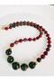 Green Natural Stone Design Necklace 52 cm - 3