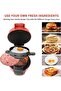 Sandwich Toaster and Burger Maker with Egg Rings and Timer, Non-Stick Ceramic Plates, Easy Cl - 3