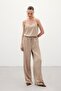 Lace-Up Casual Trousers - Mink - 2
