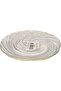 Glass Dinner Plate with Swirl Pattern, Clear with Gold Trim, 16 cm