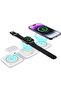 3-in-1 Wireless Charger with Night Light, Fast Foldable Charging Station for iPhone 14/13/12/