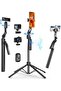 68" Extendable Auto Face Tracking Tripod with 360° Rotation, Gesture Control & Bluetooth Rem - 2