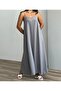 Long basic dress with straps
