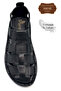 Genuine Leather Closed Toe Men's Sandals Black - 3