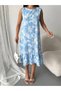 Patterned Floral Patterned Strap Dress - 6