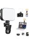 LED Video Light Panel, 2500-6500K Dimmable Camera Light with Clip Mount, 2000mAh Battery, for