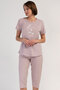 Cotton Women's Short Sleeve Capri Pajama Set, 408267