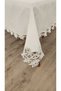 Luxury Gardenia Linen 12 Seater 26 Piece Heavy Lace Tablecloths -160X220...160X500 - 2
