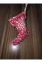 Winter Theme Dark Red Shoe Ornament - 3