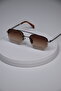 Mars Unisex Women's Men's Uv400 Protected Square Frameless Metal Glass Pilot Sunglasses - 7
