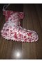 Winter Theme Dark Red Shoe Ornament - 2