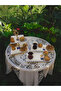7 Piece Tea and Treat Set for 6 People Presentation Serving Plates Hospitality Breakfast Plate, Tea Serving Set - 2
