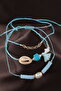 3-Piece Seashell Pearl Beaded Tassel Elevator Elastic Rope Bracelet. Women's Rope Bracelet Anklet - 8