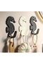 Set of 3, Metal, Seahorse Wall Hanger - Adhesive and Stylish Decorative Hangers - Hole-Free Mounting - 4