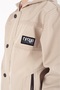Boy's Seasonal Water Repellent Raincoat with Snap Closure Pocket M00753 Beige - 2