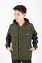 Boy's Seasonal Water Repellent Raincoat with Snap Closure Pocket M00753 Green