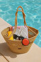 Women's Beach Bag Daily Use Long Handle Shoulder Bag Handmade Natural Trend Bag - 4