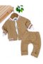 Baby Girl Heart Quilted Cardigan, Jacket, 3 Piece 0-3-6-9-12 Months Newborn Set - 2