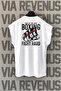 Boxing Fight Hard Back Printed Zero Sleeve Crew Neck Sports Tshirt