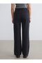 Alita City Farkıyla Xside Black Denim Straight Wideleg High Waist Wide Leg Women's Jean Pants - 4