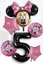 5 Years Old Minnie Mouse Birthday Party Number Balloon 1 2 3 4 5 6 7 8 9 Years Old Balloons Baby Birthday